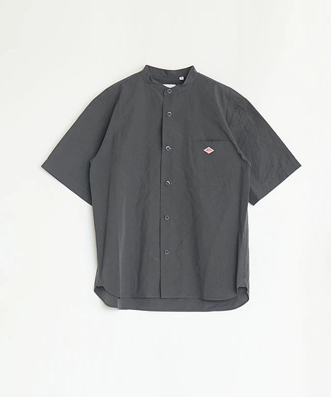 ◇DANTON(ダントン) BAND COLLAR SHIRT S/S バンドカラーシャツ