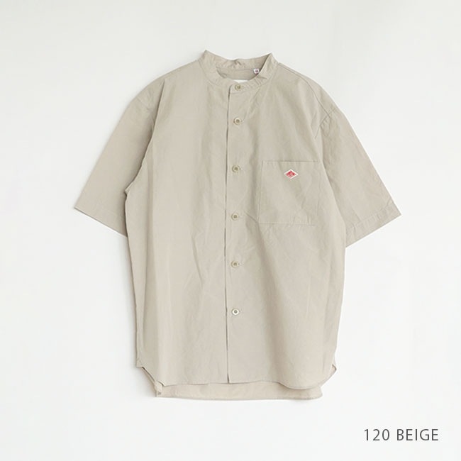 ◇[JD-3788SCL]DANTON(ダントン) BAND COLLAR SHIRT S/S(バンド