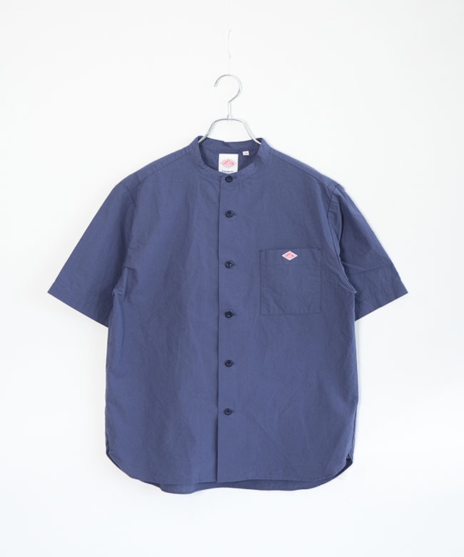 ◇DANTON(ダントン) BAND COLLAR SHIRT S/S バンドカラーシャツ