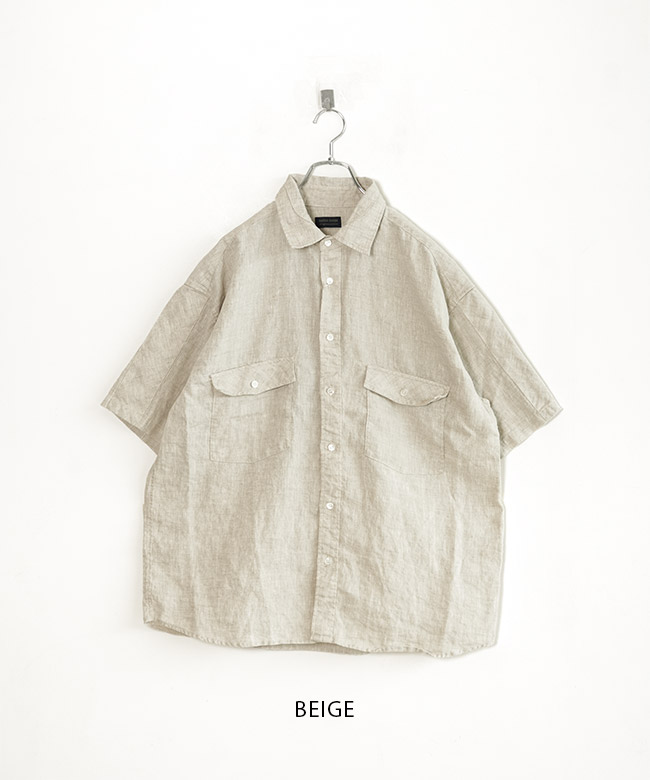 SALE 50%OFF】modem design(モデムデザイン) Linen Short Sleeve Shirt