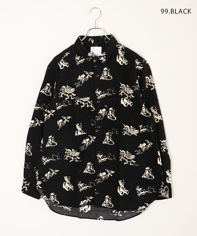 4586]BRU NA BOINNE(ブルーナボイン) GRATEFUL ANIMシャツ メンズ