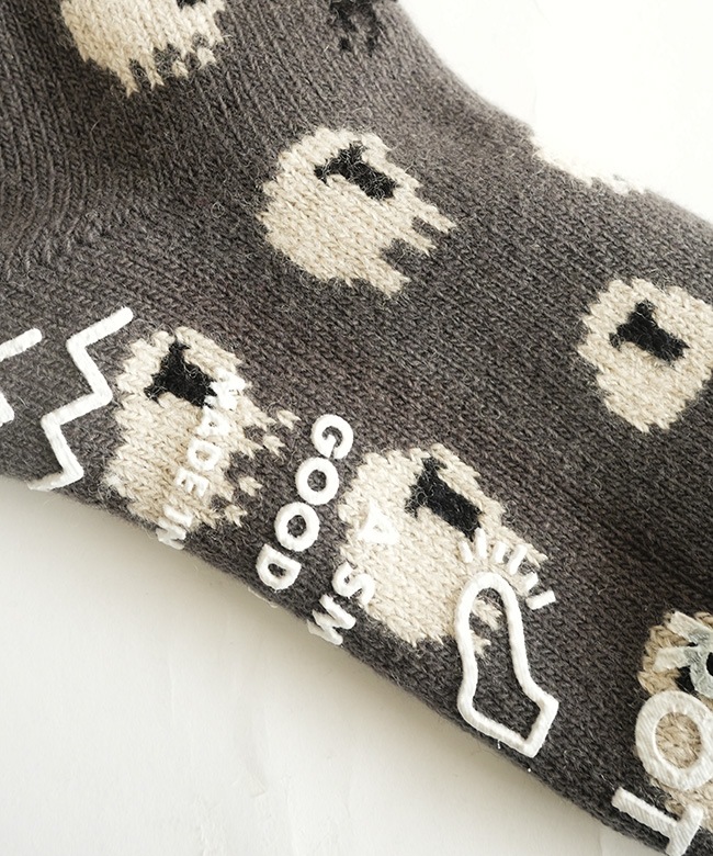 R1559]ROTOTO(ロトト)PILE ROOM SOCKS ”SHEEP” パイルルームソックス