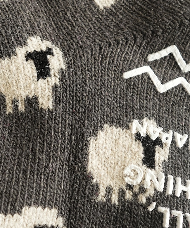 R1559]ROTOTO(ロトト)PILE ROOM SOCKS ”SHEEP” パイルルームソックス
