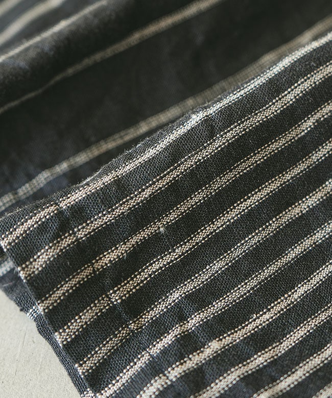 ICHI Antiquites(イチアンティークス) LINEN RANDOM STRIPE SH リネン