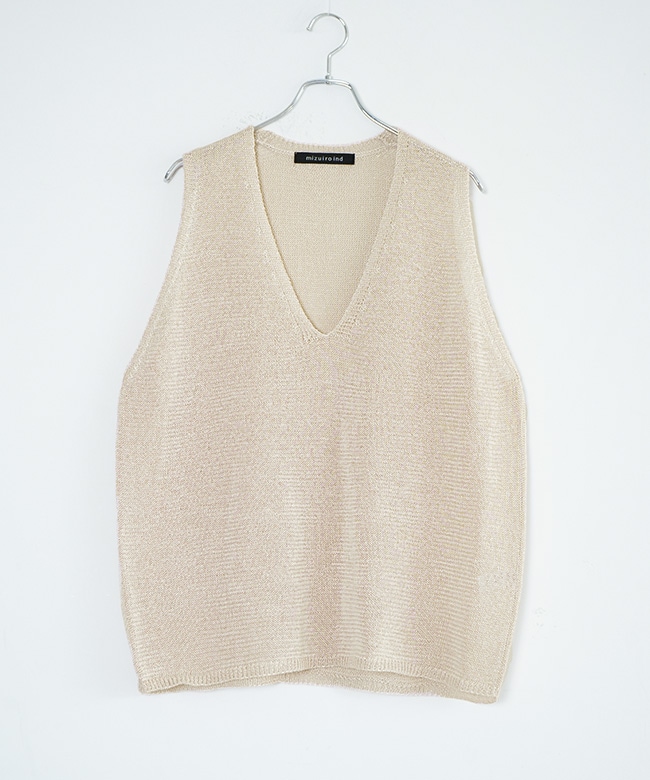 1-220062]mizuiro ind(ミズイロインド)ワイドVネックベスト【メール便