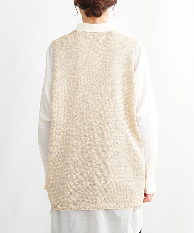 1-220062]mizuiro ind(ミズイロインド)ワイドVネックベスト【メール便