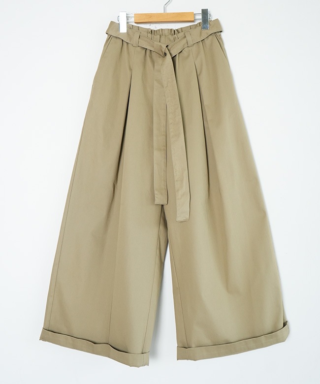 SALE 20%OFF】mizuiro ind(ミズイロインド) wide chino PT whith belt