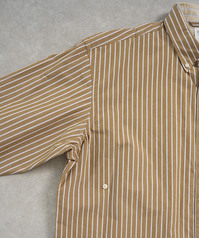 Rhodolirion(ロドリリオン) Double Layer BD Shirt Dress - Stripe