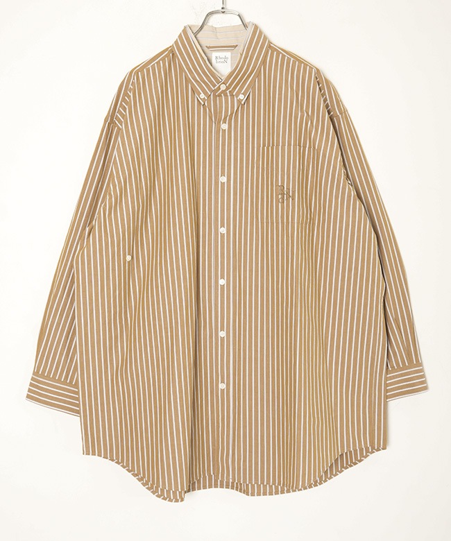 Rhodolirion(ロドリリオン) Double Layer BD Shirt Dress - Stripe