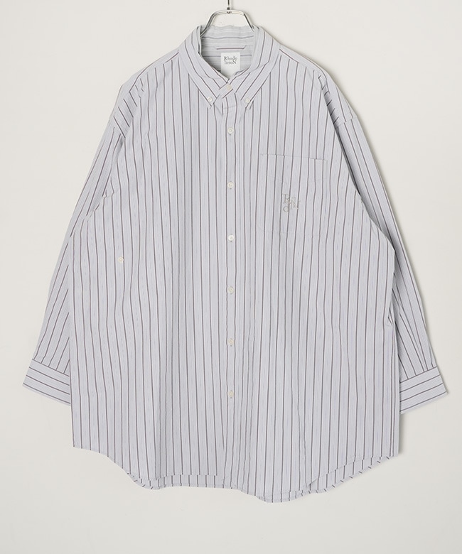 Rhodolirion(ロドリリオン) Double Layer BD Shirt Dress - Stripe