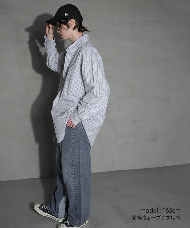 Rhodolirion(ロドリリオン) Double Layer BD Shirt Dress - Stripe