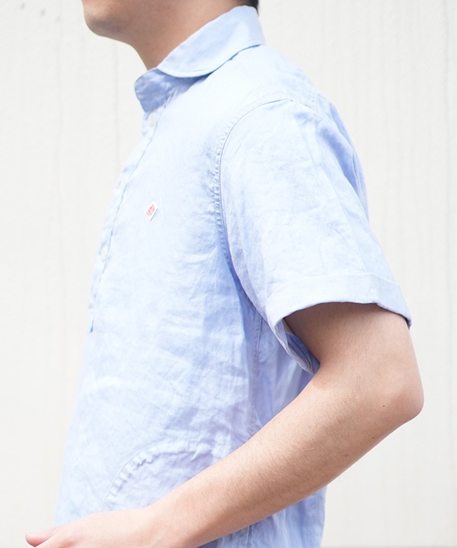 ◇[DT-B0284FLI]DANTON(ダントン) ROUND COLLAR P.O. SHIRT S/S