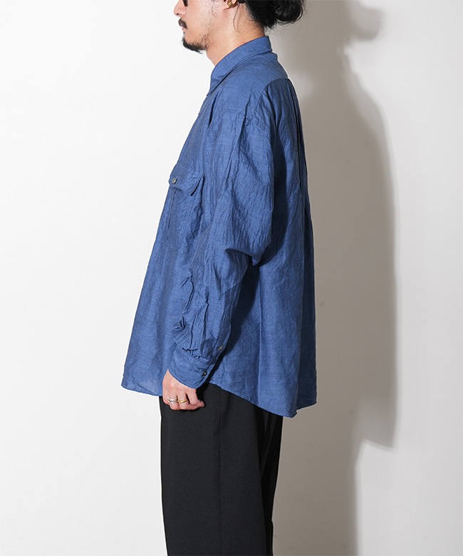 Porter Classic 長袖シャツ Mロールアップ　バンブーリネン Porter Classic 長袖シャツ Mロールアップ バンブーリネン