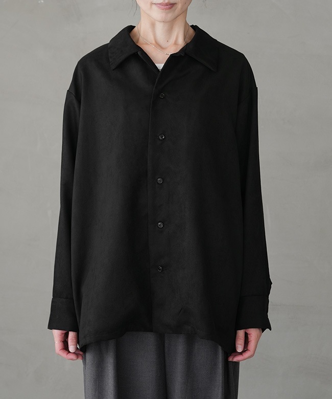 SALE 50%OFF】Midi Umi(ミディウミ) fake suede shirt フェイク