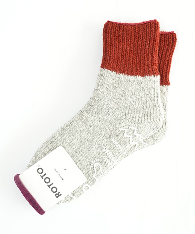 R1618]ROTOTO(ロトト)RETRO WINTER ROOM SOCKS レトロウィンター