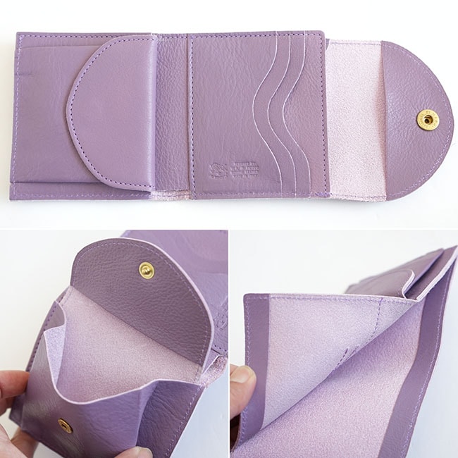 【最終値下げ】イルビゾンテ⭐︎薄紫色レザー二つ折り財布 ◇【国内正規販売店】[54232306041]IL BISONTE(イルビゾンテ) 2023