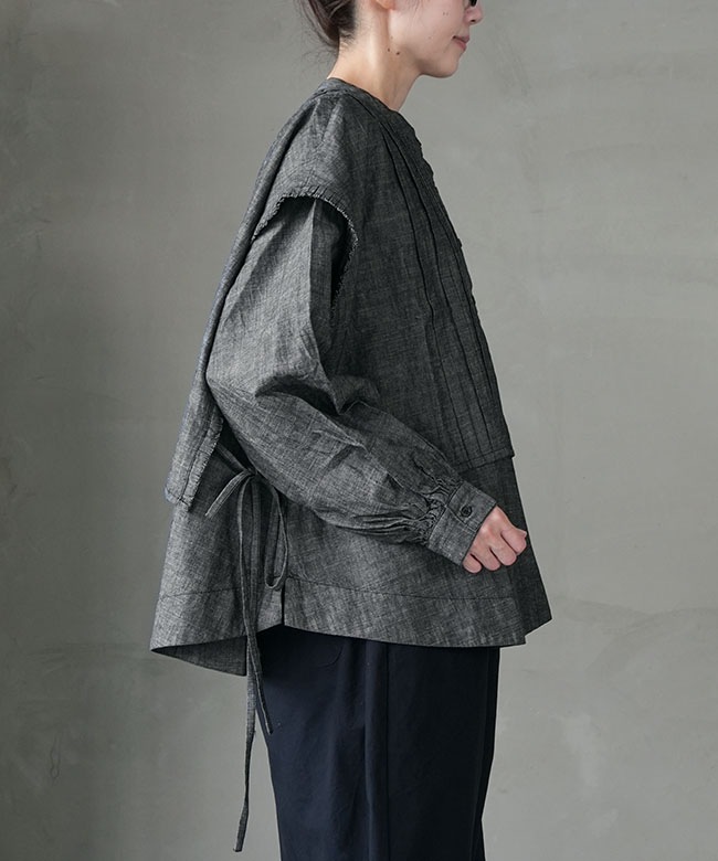 SALE 40%OFF】tumugu(ツムグ) 5ozコットンリネンスラブデニム ベスト付