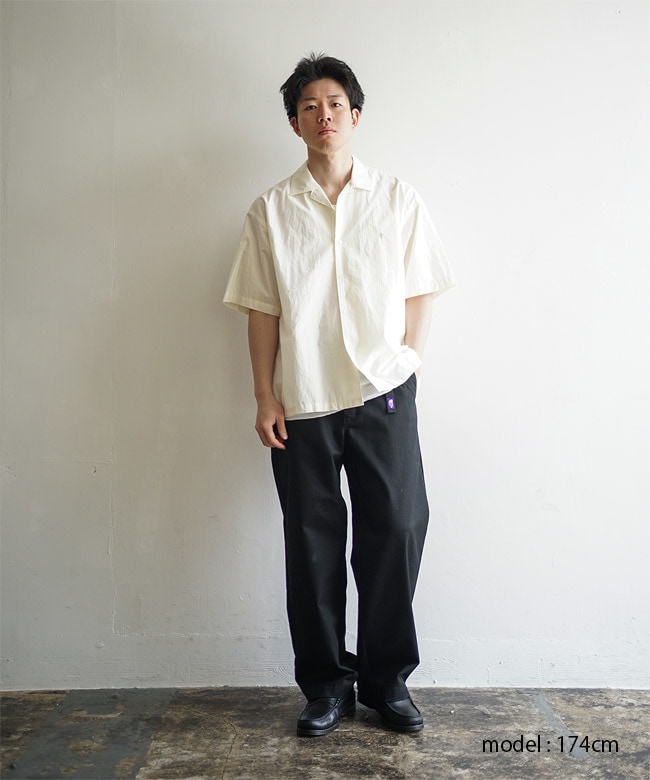 トップス SHISHIKUI open collar / OFF Gymphlex(ジムフレックス) OPEN COLLAR SHIRT S/S オープンカラー