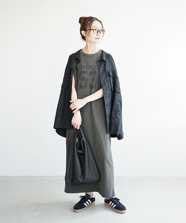 【再入荷！】 SOLAMONATソラモナ☆Aラインカットソーワンピース マキシ丈 ワンピース