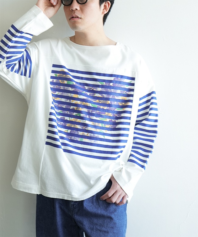 CH1055]CHANGES(チェンジーズ) REMAKE PRINT BASQUE TEE