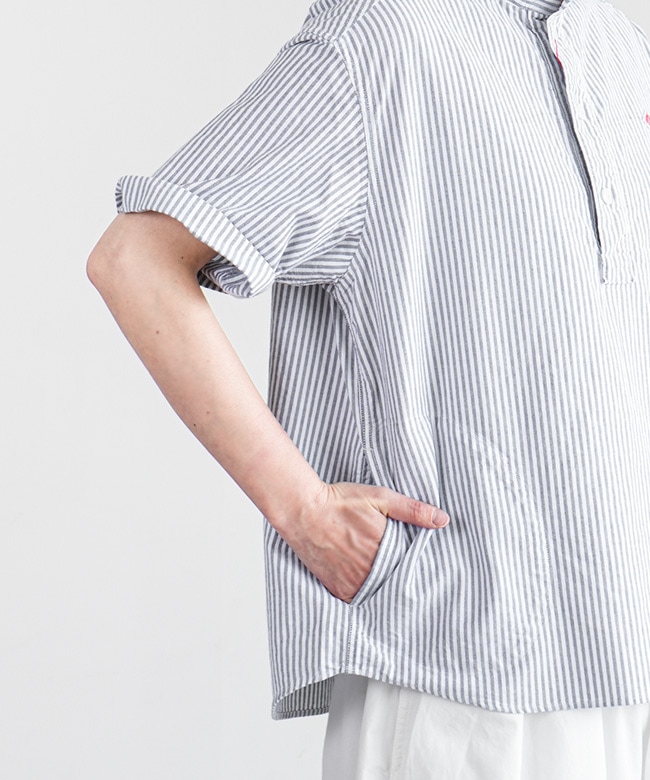 ◇[DT-B0283OXP]DANTON(ダントン) ROUND COLLAR P.O SHIRT S/S