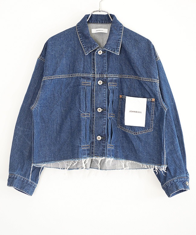 JL254l01]JOHNBULL(ジョンブル)デニムフレイドトラッカージャケット