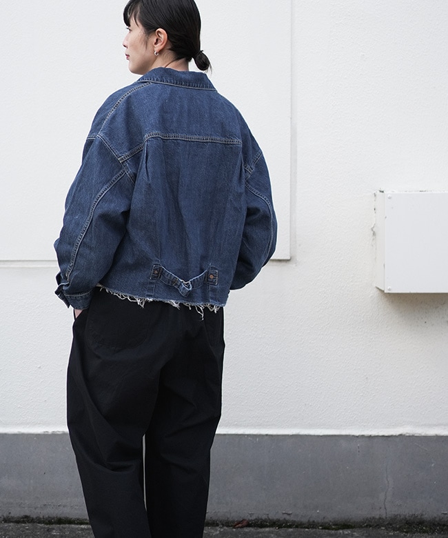 SALE 50%OFF】JOHNBULL(ジョンブル)デニムフレイドトラッカー