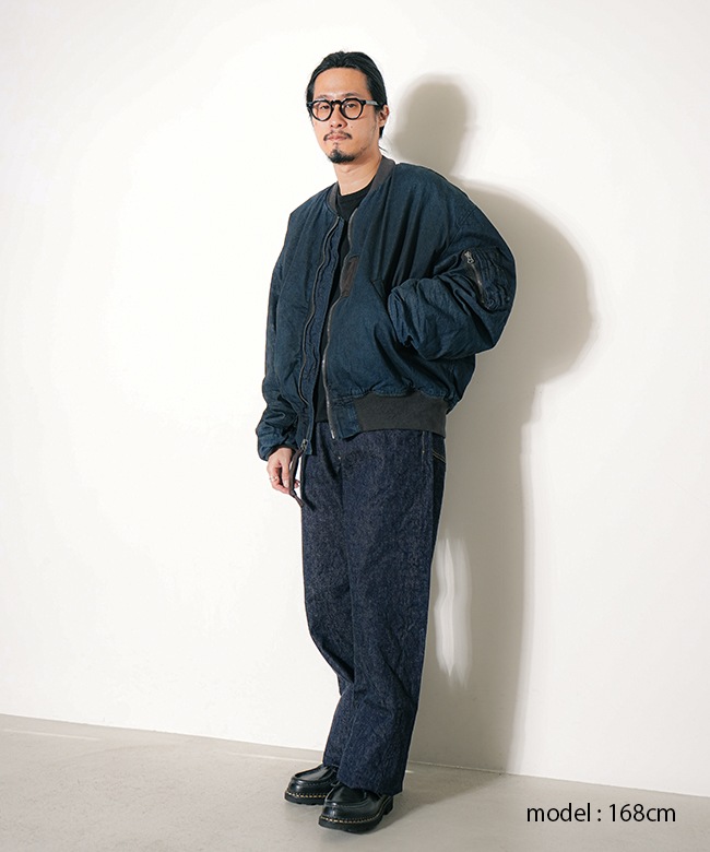 GL15855H]gold(ゴールド) CLIMASHIELD PADDING 10oz. DENIM MA-1