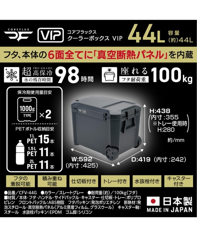 wellbox　中古 着払い COREFLUX(コアフラックス) / 44L COREFLUX VIP [cfv-44g] | アウトドア