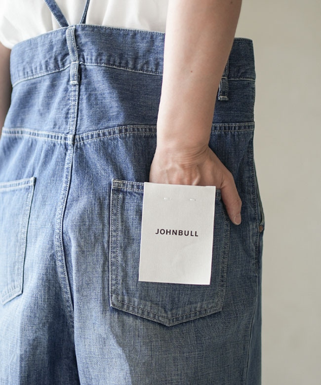 JOHNBULL(ジョンブル) デニムサスペンダーオーバーパンツ レディース