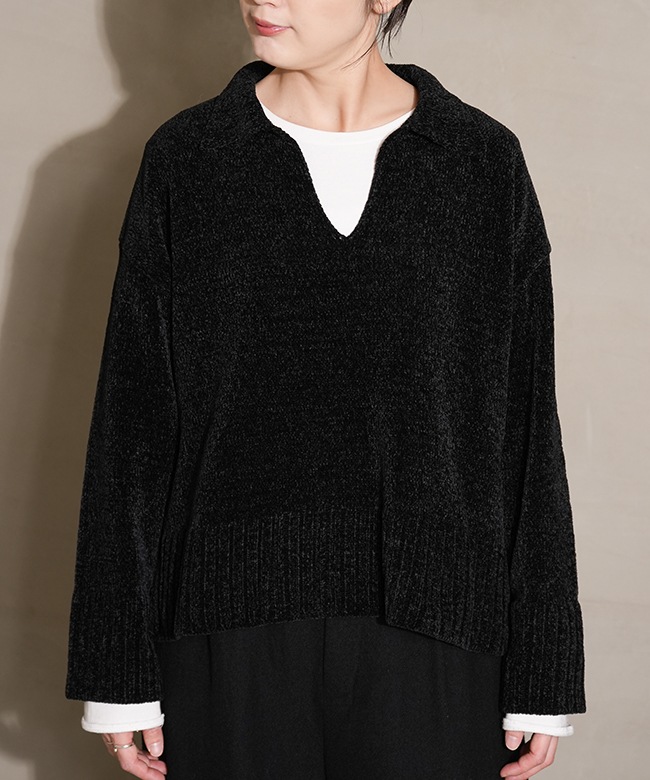 452-95087]CYNICAL(シニカル) モールヤーンスキッパーニット 