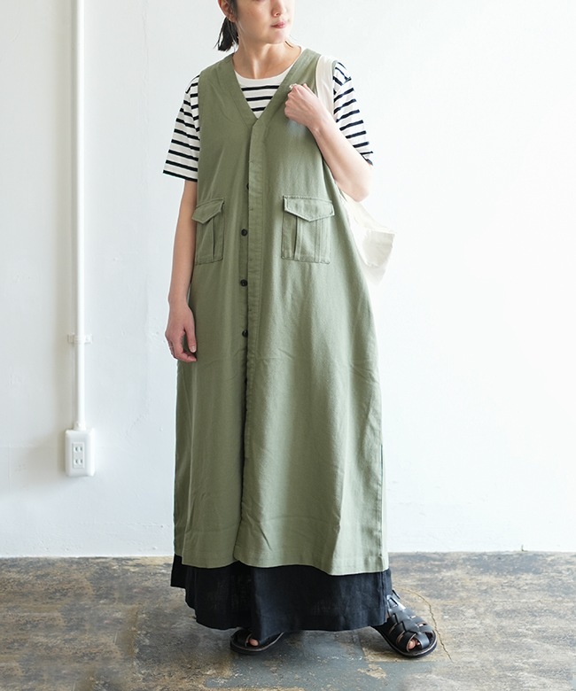 31 Sons de mode ジャンパースカート ミリタリー釦ジャンスカ