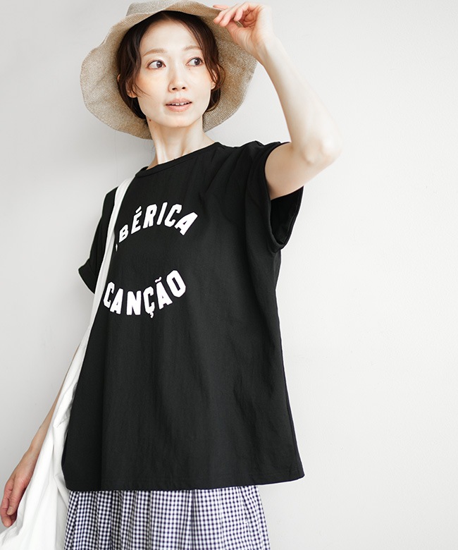 NATURAL LAUNDRY(ナチュラルランドリー) カラー天竺IBERICAドルマンT