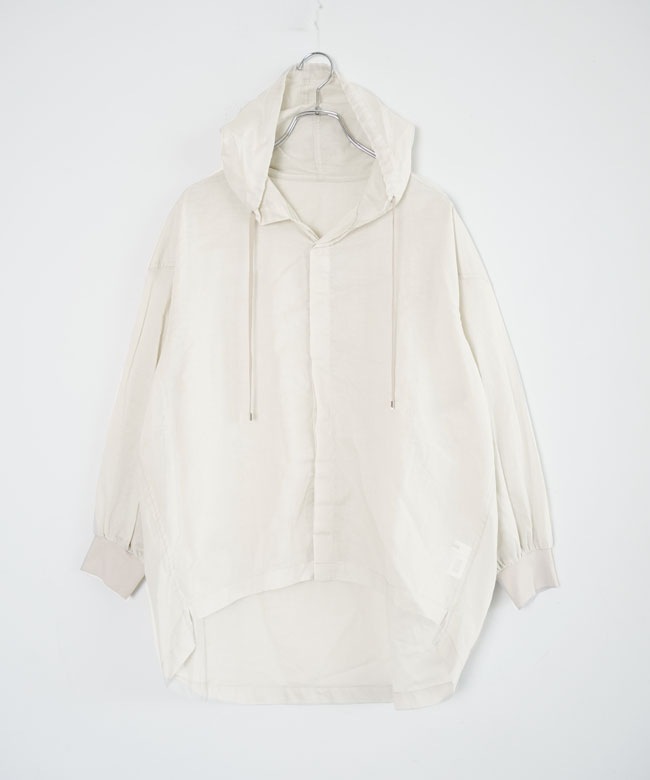 SALE 30%OFF】Praia(プライア)綿麻シアー・シャツパーカー レディース 