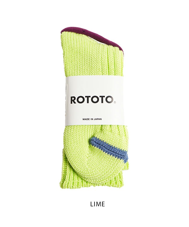 とっちゃん R1523]ROTOTO(ロトト)CHUNKY RIBBED CREW SOCKS【メール便対応可