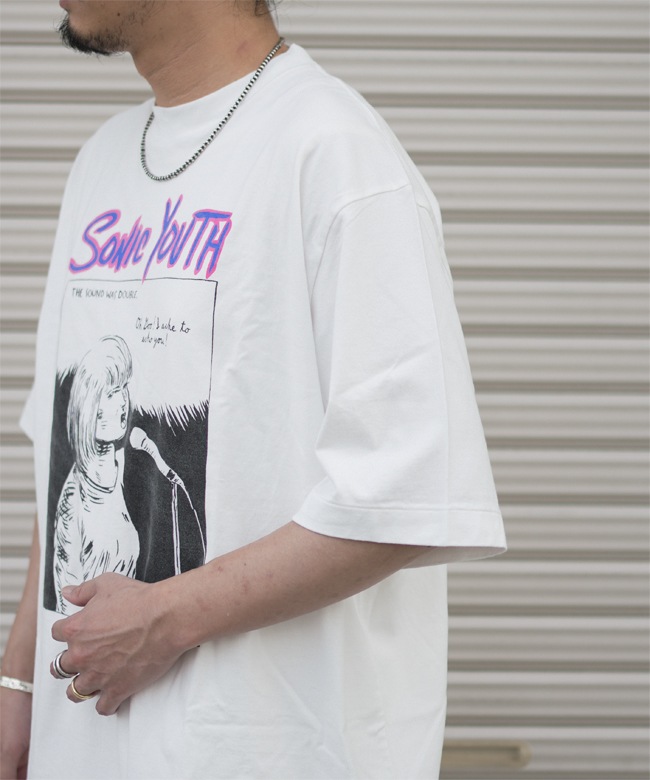 ＜blurhmsROOTSTOCK＞Echo Print Tee WIDE SALE 30%OFF】[bROOTS24S34SONIC1]blurhms ROOTSTOCK(ブラームス