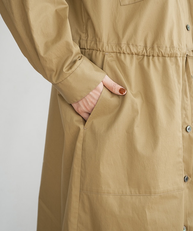 3-152155]MIDIUMISOLID(ミディウミソリッド) ワークシャツワンピース