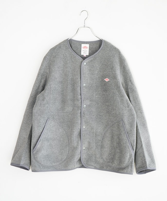 ◇[JD-8939]DANTON(ダントン) FLEECE COLLARLESS JACKET フリース