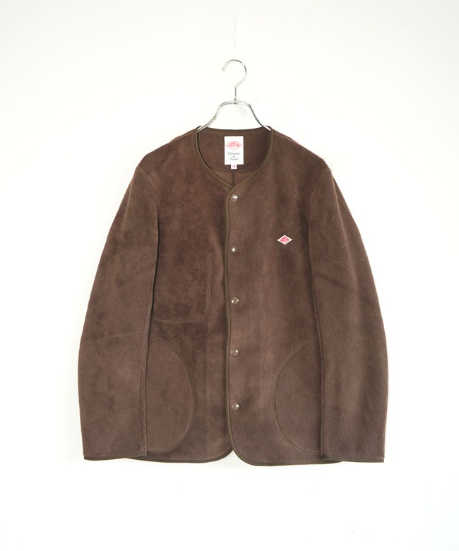◇DANTON(ダントン) FLEECE COLLARLESS JACKET フリースカラーレス