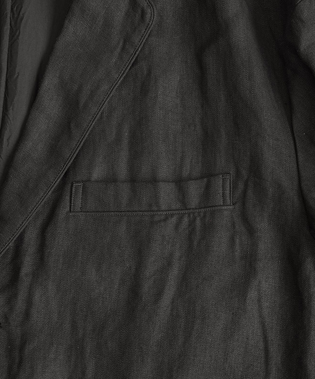 ポータークラシック テーラードジャケット リネン混 ロゴ刺繍 3B PC-021-2677]PORTER CLASSIC(ポータークラシック) LINEN CLASSIC