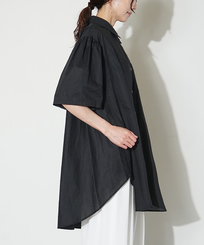 レディース 　MidiUmi　ミディウミ　half sleeve wide shirt　ハーフスリーブワイドシャツ 半袖　オーバーサイズ　ブラウス　シャツ　2-739598 楽天市場】レディース MidiUmi ミディウミ half sleeve wide