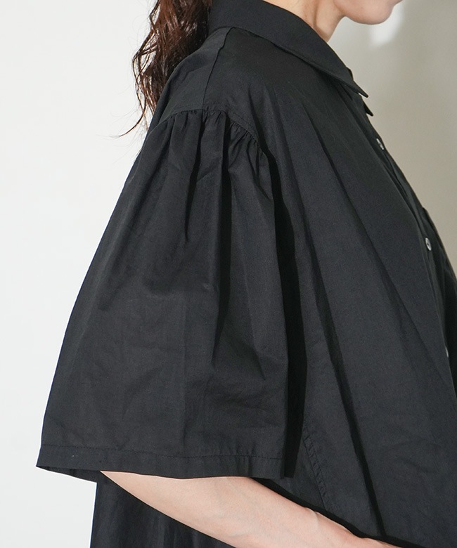 SALE 50%OFF】MIDIUMISOLID(ミディウミソリッド) half slv wide shirt