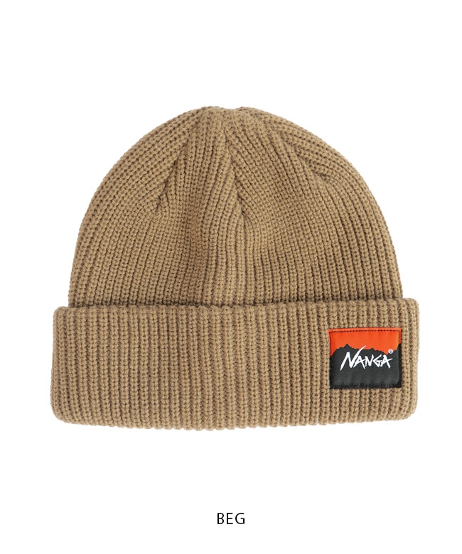 N2532-3C059A]NANGA(ナンガ) BOX LOGO BULKY BEANIE/ボックス