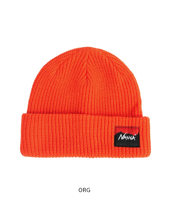 N2532-3C059A]NANGA(ナンガ) BOX LOGO BULKY BEANIE/ボックス