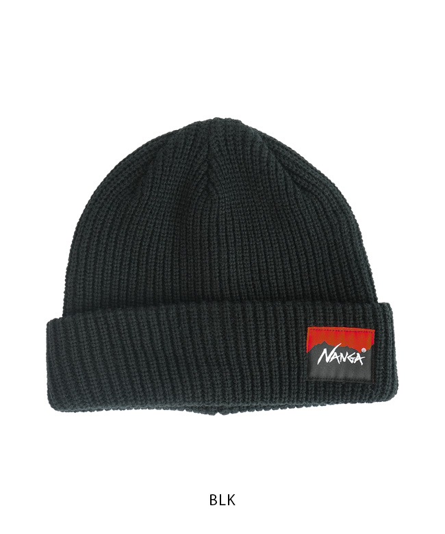 N2532-3C059A]NANGA(ナンガ) BOX LOGO BULKY BEANIE/ボックス