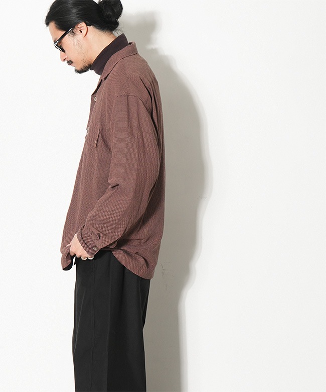 ULTERIOR(アルテリア)RAYON LINEN CHECK W/P SHIRT(レーヨンリネン