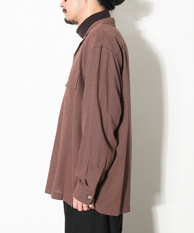 ULTERIOR(アルテリア)RAYON LINEN CHECK W/P SHIRT(レーヨンリネン