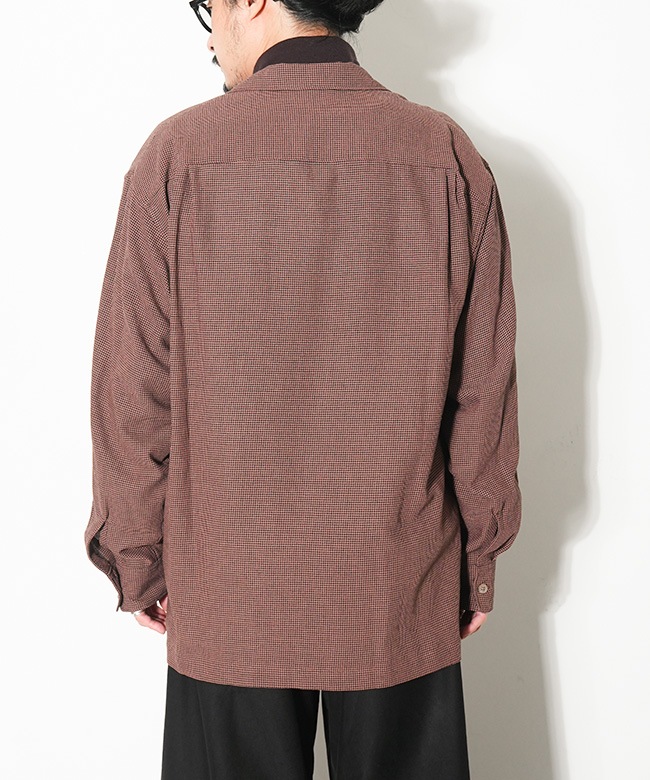 ULTERIOR(アルテリア)RAYON LINEN CHECK W/P SHIRT(レーヨンリネン