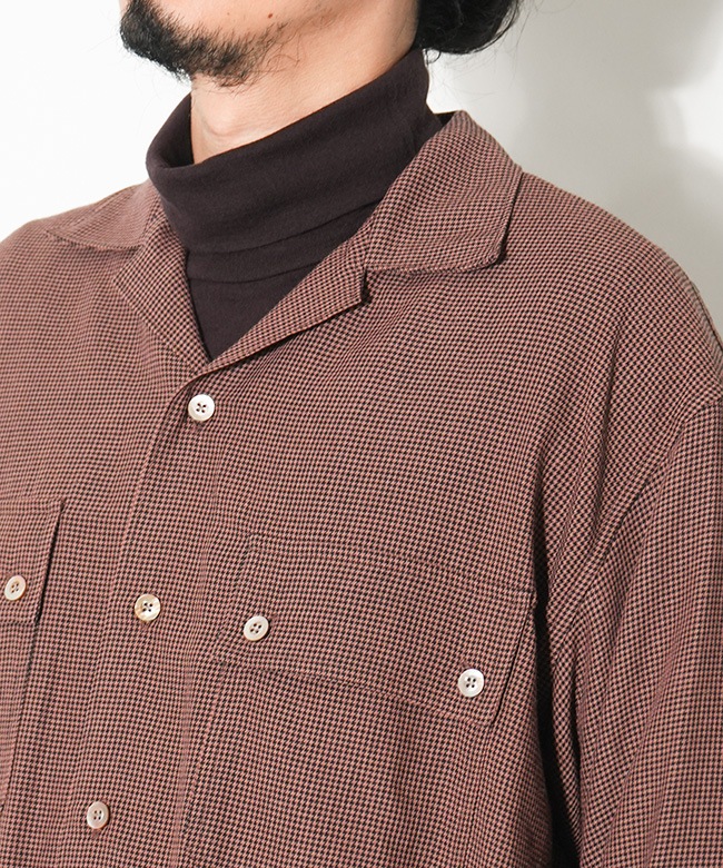 ULTERIOR(アルテリア)RAYON LINEN CHECK W/P SHIRT(レーヨンリネン