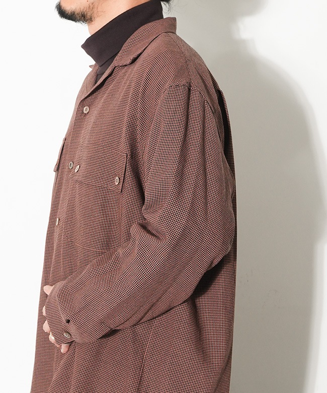 ULTERIOR(アルテリア)RAYON LINEN CHECK W/P SHIRT(レーヨンリネン